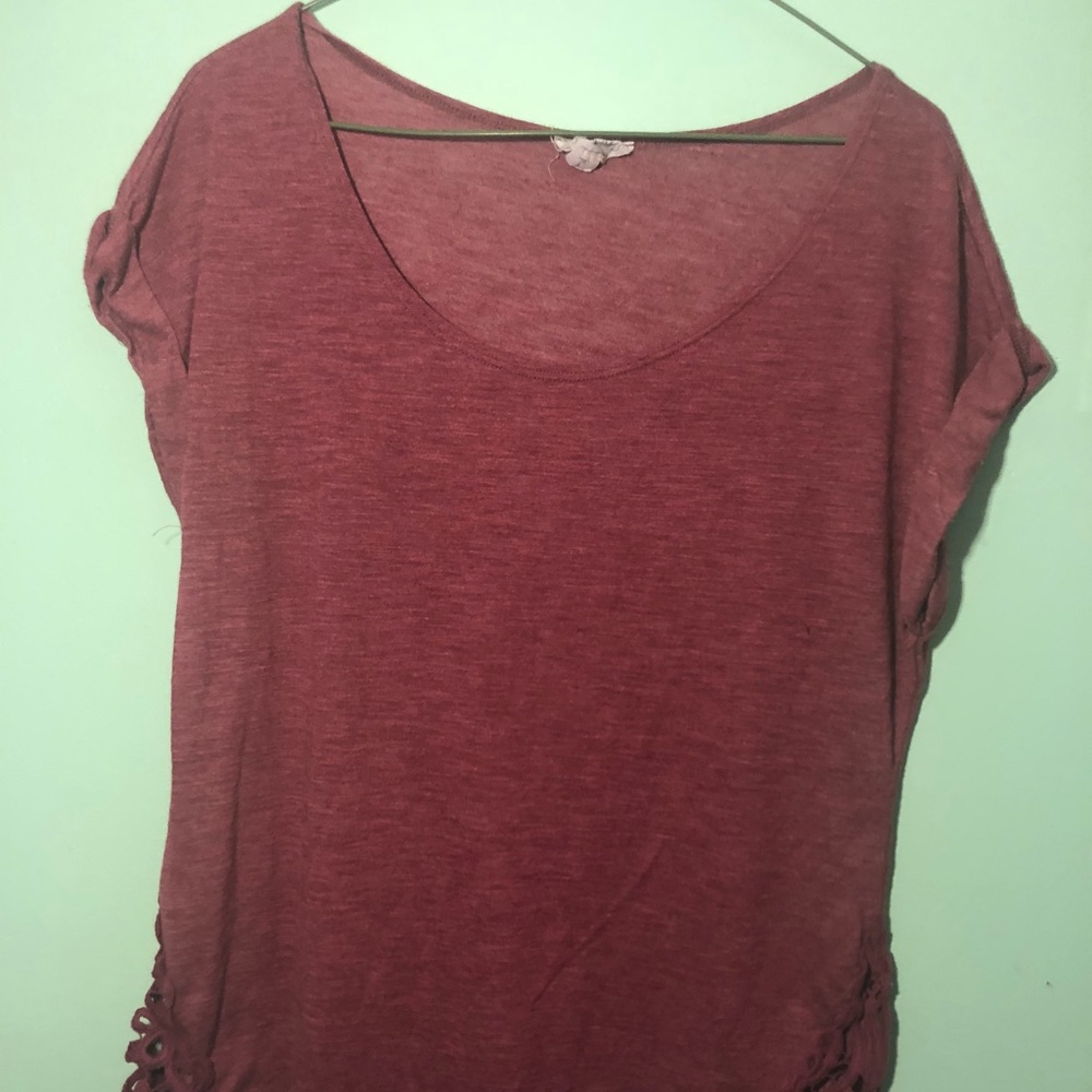 LA Hearts Burgundy T-Shirt